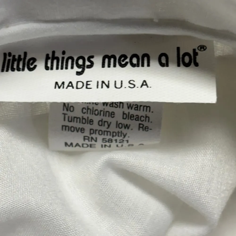 Vintage Baptism Outfit Little Things Mean A Lot Romper & Hat 18M Ivory
